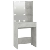 vidaXL Toaletný stolík s LED betónovo sivý 60x40x140 cm