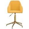 vidaXL Otočn&aacute; kancel&aacute;rska stolička žlt&aacute; zamatov&aacute;