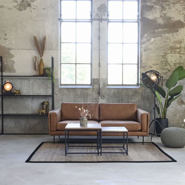 LABEL51 Pletená taburetka bavlnená M olivová