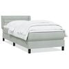 vidaXL Posteľn&yacute; r&aacute;m boxspring s matracom Svetlosiv&aacute; 80x210 cm zamat