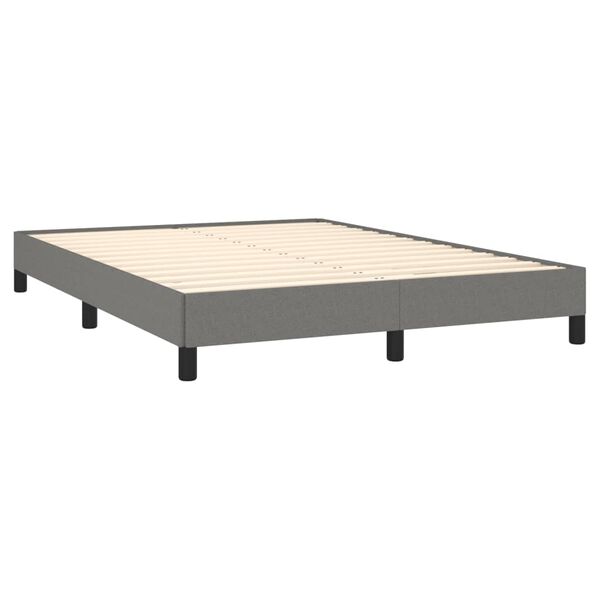 vidaXL Boxspring posteľ s matracom tmavosiv&aacute; 140x190 cm l&aacute;tka