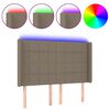vidaXL Čelo postele s LED sivohned&eacute; 147x16x118/128 cm l&aacute;tka