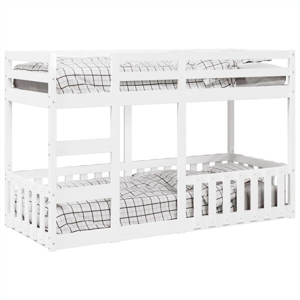 vidaXL Denná posteľ biela 90x190 cm borovicový masív