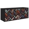 vidaXL N&aacute;stenn&yacute; TV kabinet OMMEN 102 x 33 x 40 cm Čierny dub