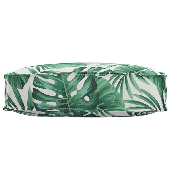 vidaXL Vank&uacute;&scaron; na paletov&eacute; sedadlo Vzor s listami 60 x 60 x 12 cm