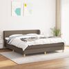 vidaXL Posteľn&yacute; r&aacute;m boxspring s matracom sivohned 180x200 cm l&aacute;tka