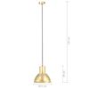 vidaXL Z&aacute;vesn&aacute; lampa 25 W, mosadzn&aacute;, okr&uacute;hla 28,5 cm E27