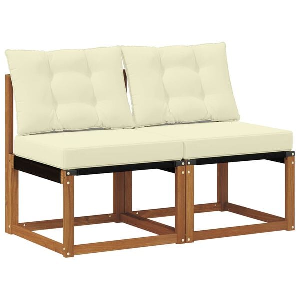 vidaXL 2 Kus Outdoor stredn&aacute; pohovka