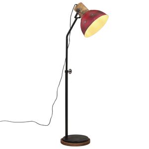 vidaXL Podlahov&aacute; lampa 25 W &scaron;muhovan&aacute; červen&aacute; 30x30x100-150 cm E27