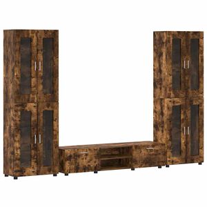 vidaXL Zostava TV skriniek FLORIN Dymov&aacute; dub Kompozitn&eacute; drevo
