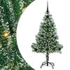 vidaXL Umel&yacute; vianočn&yacute; stromček, snehom obalen&yacute;, s LED svetlom 120 cm