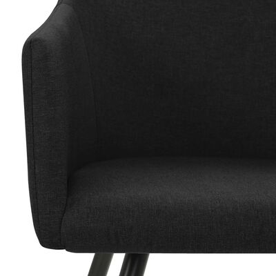 vidaXL Jedálenské stoličky 2 ks čierne látkové