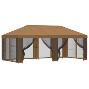 vidaXL Alt&aacute;nok so stenami 6 x 3 m B&eacute;žov&aacute; Polyester a oceľ 190