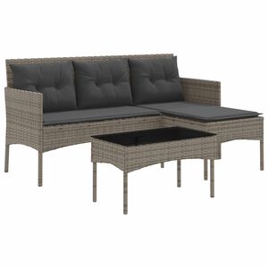 vidaXL S&uacute;prava z&aacute;hradn&yacute;ch pohoviek s vank&uacute;&scaron;om 2 pcs polyratan