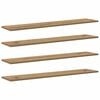 vidaXL Polica na knihy 4 pcs Hned&aacute; 100 x 20 x 1,5 cm Kompozitn&eacute; drevo