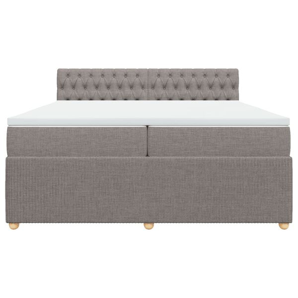 vidaXL Boxspring posteľ s matracom sivohned&yacute; 200x200 cm l&aacute;tka