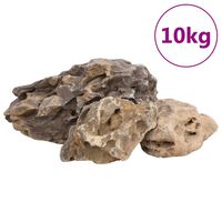 vidaXL Dračie kamene 10 kg sivé 10-40 cm