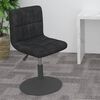 vidaXL Otočná barová stolička čierna zamatová