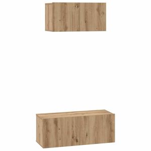 vidaXL Zostava TV skriniek 2 pcs Remeseln&yacute; dub Kompozitn&eacute; drevo