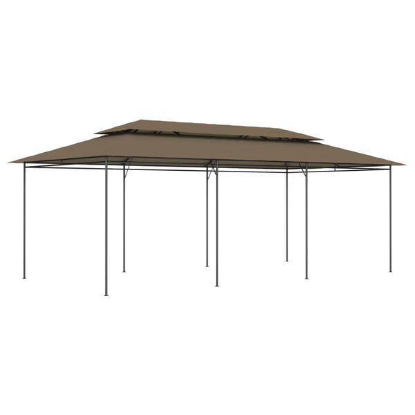 vidaXL Altánok 600x298x270 cm, sivohnedý 180 g/m²