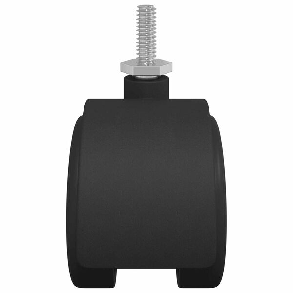 vidaXL Kolieska 2 pcs Čierna 40,1 x 37,8 mm PP a železo