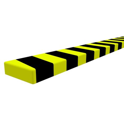 vidaXL Chránič hrán žlto-čierny 6x2x101,5 cm PU