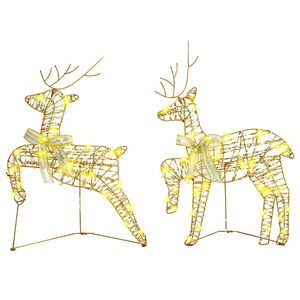 vidaXL LED Soby s 40 LED-i 2 pcs Tepl&aacute; biela PET