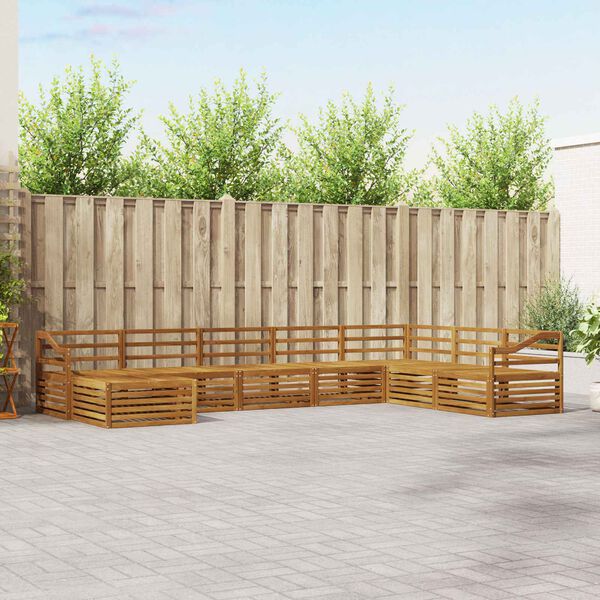 vidaXL S&uacute;pravy pohoviek 8 pcs Pr&iacute;rodn&aacute; Pevn&eacute; ak&aacute;ciov&eacute; drevo