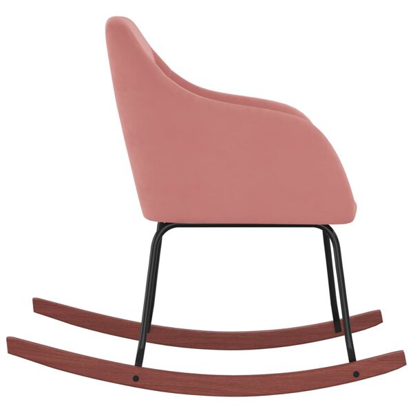 vidaXL Hojdacie kreslo ružov&eacute; zamatov&eacute;