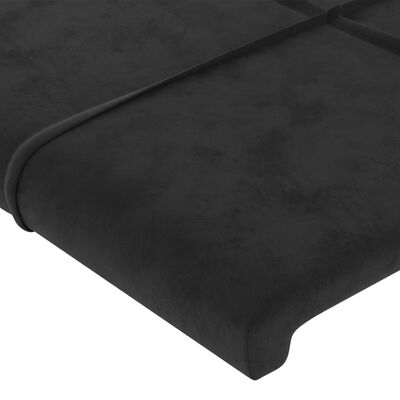 vidaXL Čelo postele čierne 100x5x78/88 cm zamat