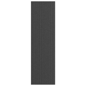 vidaXL Rohožka pruhovan&aacute; čierna a siv&aacute; 115x400 cm