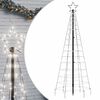vidaXL LED vianočn&yacute; stromček s hrotmi 220 LED studen&aacute; biela 180 cm