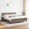 vidaXL Posteľn&yacute; r&aacute;m boxspring s matracom sivohned 180x200 cm l&aacute;tka