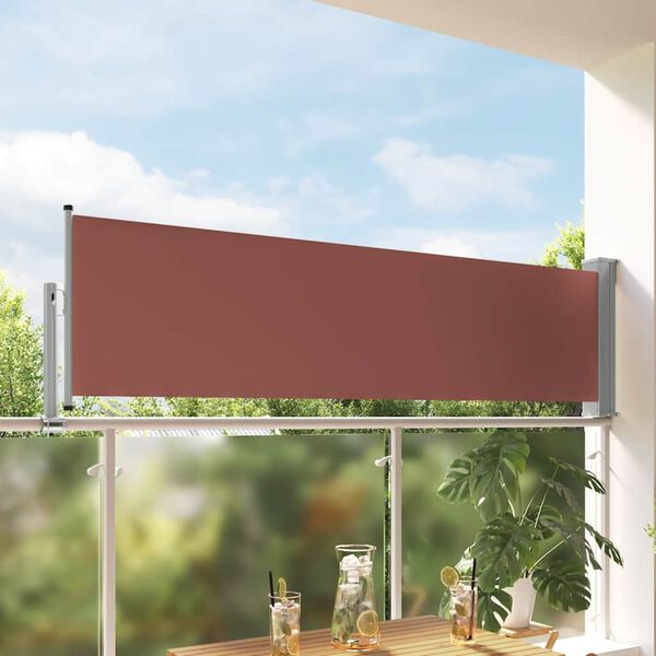 vidaXL Zaťahovacia bočn&aacute; mark&iacute;za na terasu 80x300 cm, hned&aacute;