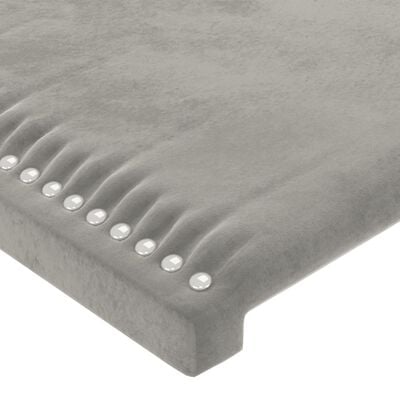 vidaXL Čelo postele so záhybmi bledosivé 103x16x78/88 cm zamat