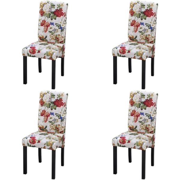 vidaXL Jedálenské stoličky 4 ks, rôznofarebné, látka