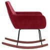 vidaXL Hojdacie kreslo v&iacute;novo-červen&eacute; zamatov&eacute;