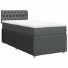 vidaXL Boxspring posteľ s matracom tmavosiv&aacute; 90x190 cm l&aacute;tka