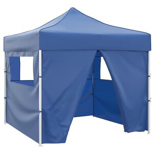 vidaXL Modr&yacute; skladac&iacute; p&aacute;rty stan so 4 stenami 3 x 3 m