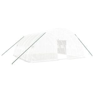 vidaXL F&oacute;liovn&iacute;k s oceľov&yacute;m r&aacute;mom biely 36 m&sup2; 6x6x2,85 m