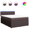 vidaXL Boxspring posteľ s matracom tmavohned&aacute; 160x200 cm l&aacute;tka