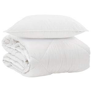 vidaXL Celoročn&aacute; prikr&yacute;vka s vank&uacute;&scaron;om 2 pcs Biela Mikrovl&aacute;kno