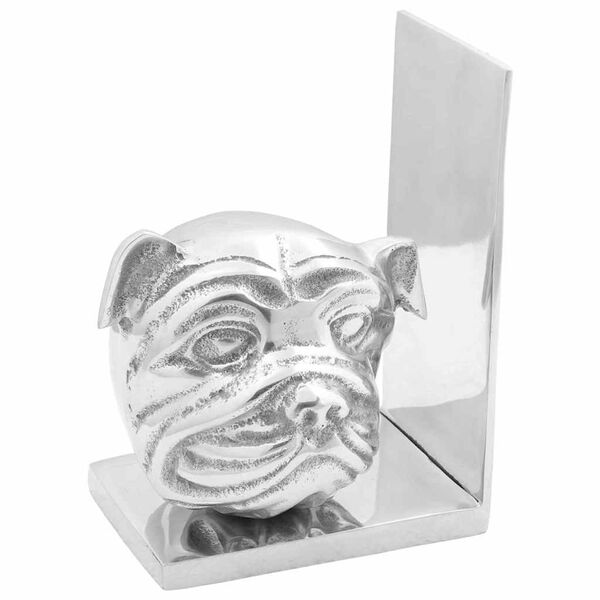 vidaXL Zarážky na knihy 2 pcs Strieborná 8 x 12 x 16.5 cm Hliník