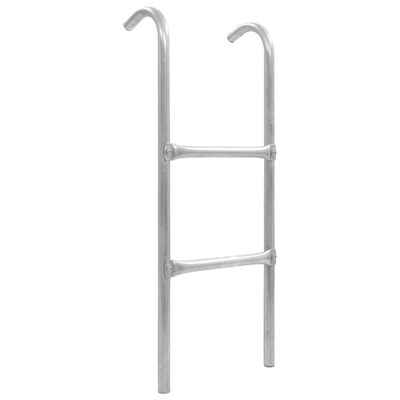 vidaXL Dvojstupňový rebrík k trampolíne, oceľ, strieborný 72 cm