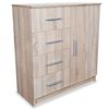 vidaXL Komoda z drevotriesky, 79x35x88 cm, dubov&aacute; farba