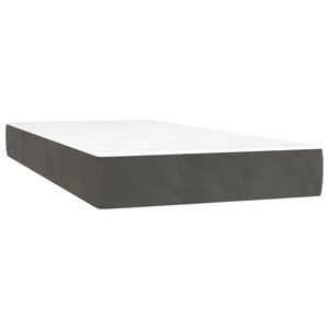 vidaXL Matrac s ta&scaron;tičkov&yacute;mi pružinami stredn&aacute; tvrdosť tmavosiv&yacute; 120x190x20 cm zamat