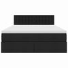 vidaXL Postel s &uacute;ložn&yacute;m prostorem a LED svetlom Čierna 140 x 200 cm