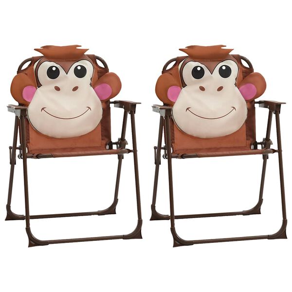 vidaXL 3-dielna detská záhradná bistro súprava so slnečníkom hnedá