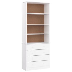 vidaXL TV skrinka so z&aacute;suvkami ALTA biela 77x35x186,5 borovicov&yacute; mas&iacute;v