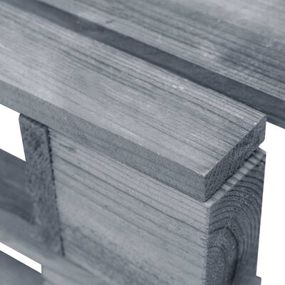 vidaXL Záhradná taburetka z paliet, drevo, sivá
